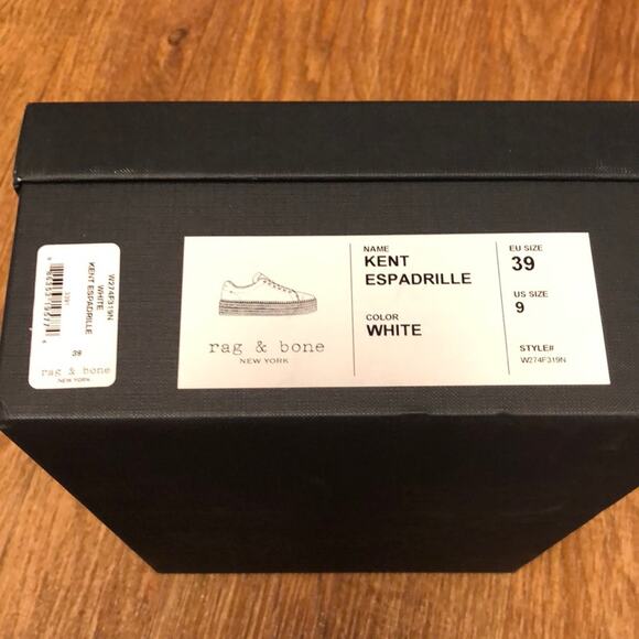 Rag & Bone Kent Espadrille in White with Jute Platform Size 9 (39) - Picture 15 of 15